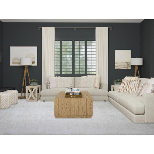 Oushak And Peshawar Wool Hand Knotted Rug Ivory Cloud Gray  8.9X11.9 -O074516