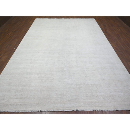 Oushak And Peshawar Wool Hand Knotted Rug Ivory Cloud Gray  8.9X11.9 -O074516
