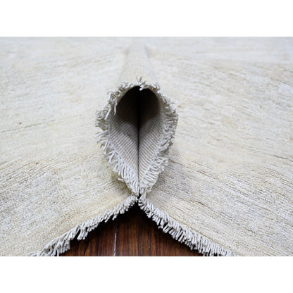 Oushak And Peshawar Wool Hand Knotted Rug Ivory Cloud Gray  8.9X11.9 -O074516