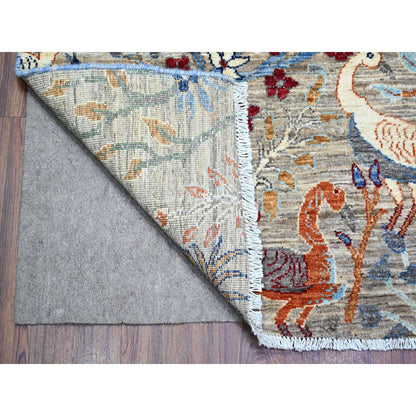 Oushak And Peshawar Wool Hand Knotted Rug Grey No Border 8.8X11.8 -O074519