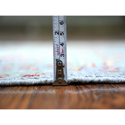 Oushak And Peshawar Wool Hand Knotted Rug Grey No Border 2.6X7.10 -O074529