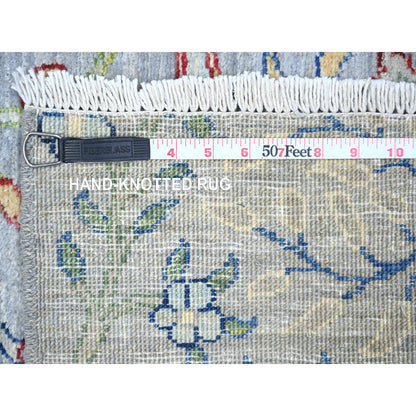 Oushak And Peshawar Wool Hand Knotted Rug Grey No Border 2.6X7.10 -O074529