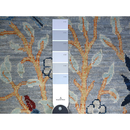 Oushak And Peshawar Wool Hand Knotted Rug Grey No Border 2.7X7.10 -O074531