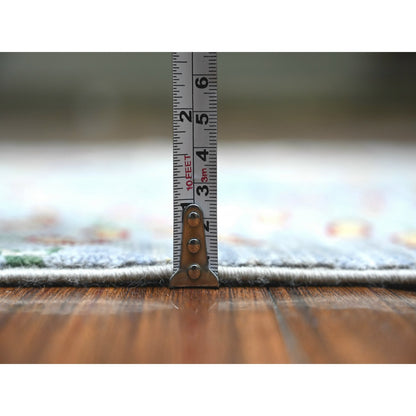 Oushak And Peshawar Wool Hand Knotted Rug Grey No Border 2.7X7.10 -O074531