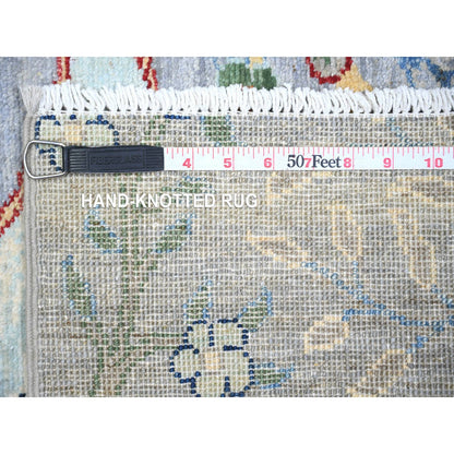 Oushak And Peshawar Wool Hand Knotted Rug Grey No Border 2.7X7.10 -O074531