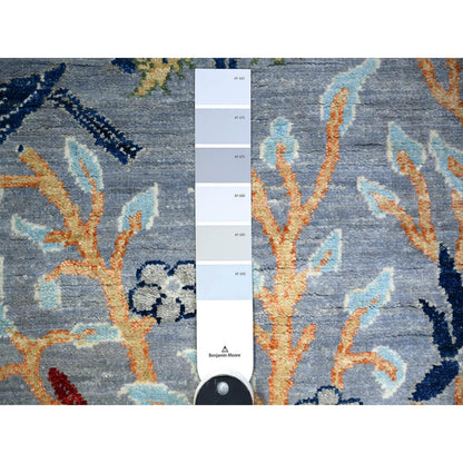 Oushak And Peshawar Wool Hand Knotted Rug Grey No Border 2.7X7.8 -O074533