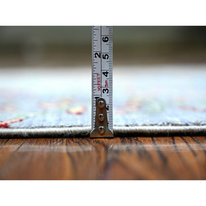 Oushak And Peshawar Wool Hand Knotted Rug Grey No Border 2.7X7.8 -O074533