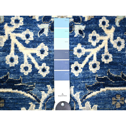 Heriz Wool Hand Knotted Rug Blue Blue 3.7X9.11 -O074542