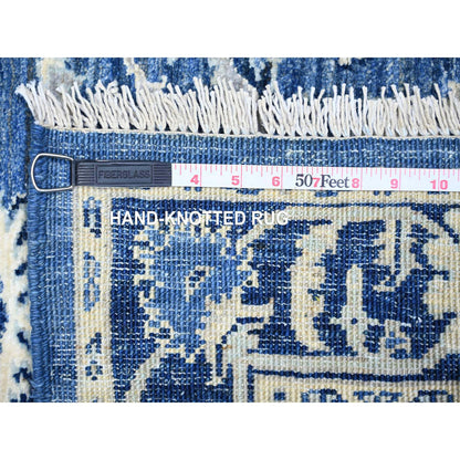 Oushak And Peshawar Wool Hand Knotted Rug Blue Blue 3.2X4.10 -O074544
