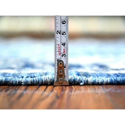 Oushak And Peshawar Wool Hand Knotted Rug Blue Blue 3.2X4.10 -O074544