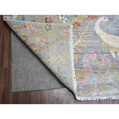 Oushak And Peshawar Wool Hand Knotted Rug Grey No Border 11.11X15.2 -O074546