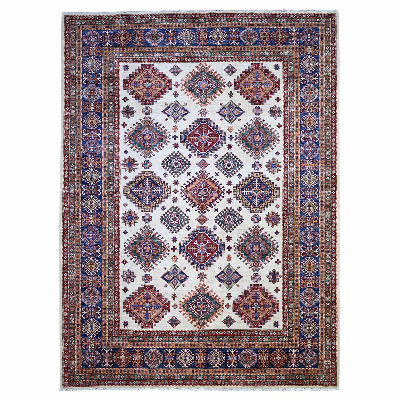 Ivory 8'4" x 11'5" Kazak Air Force Hand knotted Wool Rug - Sku: O074547