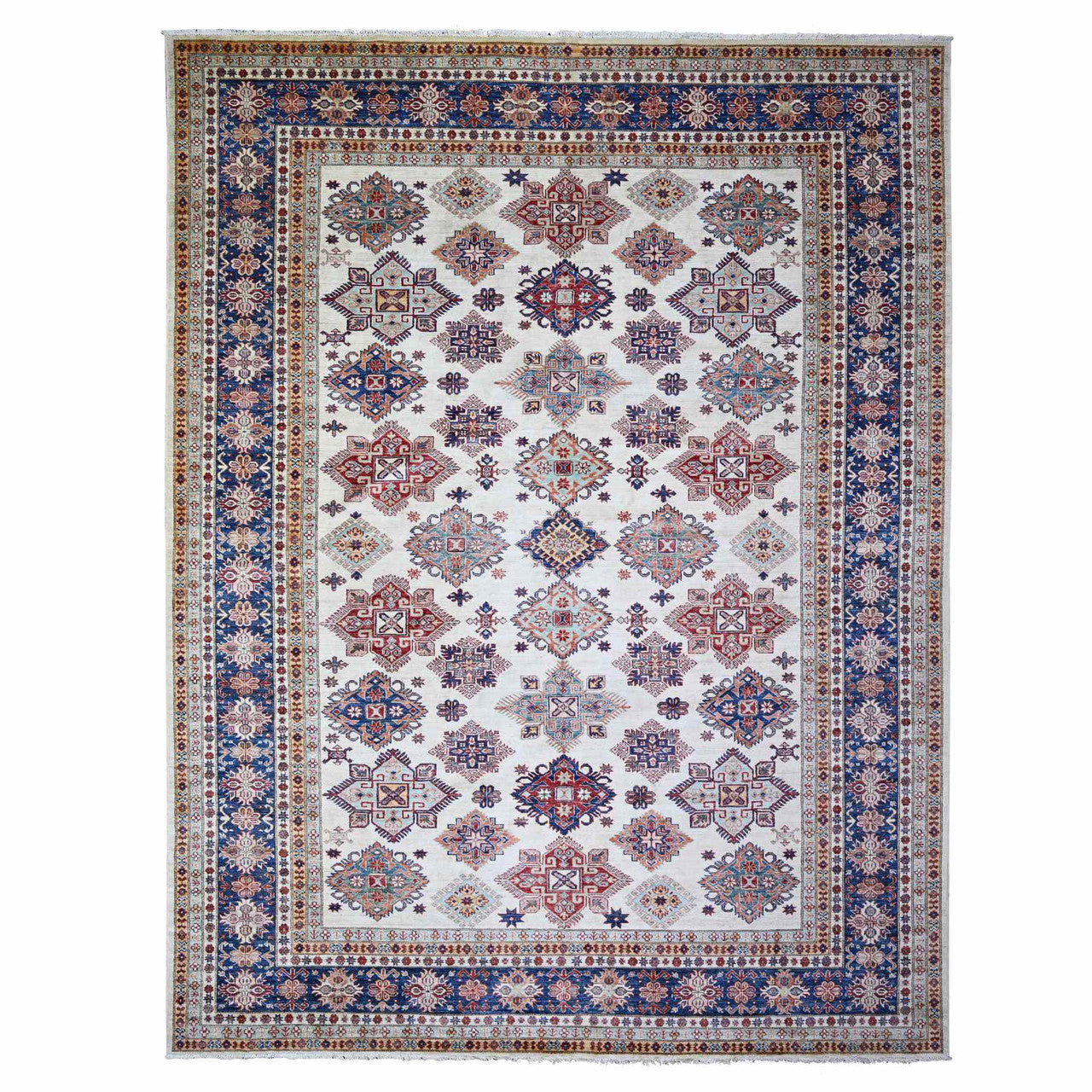 Ivory 9'2" x 11'10" Oushak And Peshawar Hand knotted Wool Rug - Sku: O074551