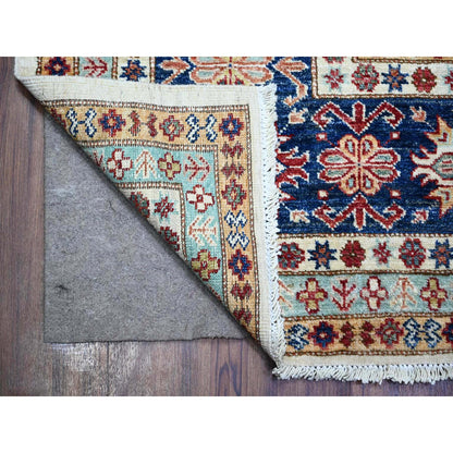 Oushak And Peshawar Wool Hand Knotted Rug Ivory Blue 9.2X11.10 -O074551
