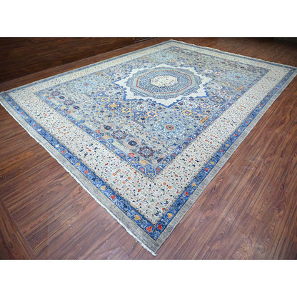 Mamluk Wool Hand Knotted Rug Grey Gentle Gray 11.9X16.1 -O074556