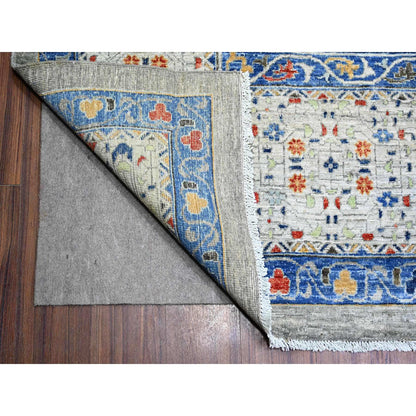 Mamluk Wool Hand Knotted Rug Grey Gentle Gray 11.9X16.1 -O074556