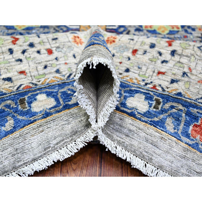 Mamluk Wool Hand Knotted Rug Grey Gentle Gray 11.9X16.1 -O074556