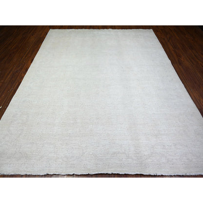 Oushak And Peshawar Wool Hand Knotted Rug Grey Gray 8.1X9.5 -O074575