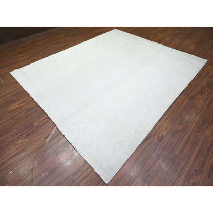 Oushak And Peshawar Wool Hand Knotted Rug Grey Gray 8.1X9.5 -O074575