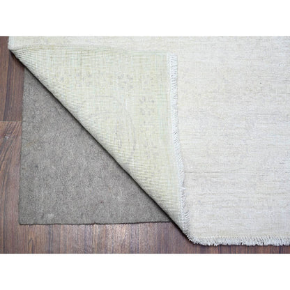 Oushak And Peshawar Wool Hand Knotted Rug Grey Gray 8.1X9.5 -O074575