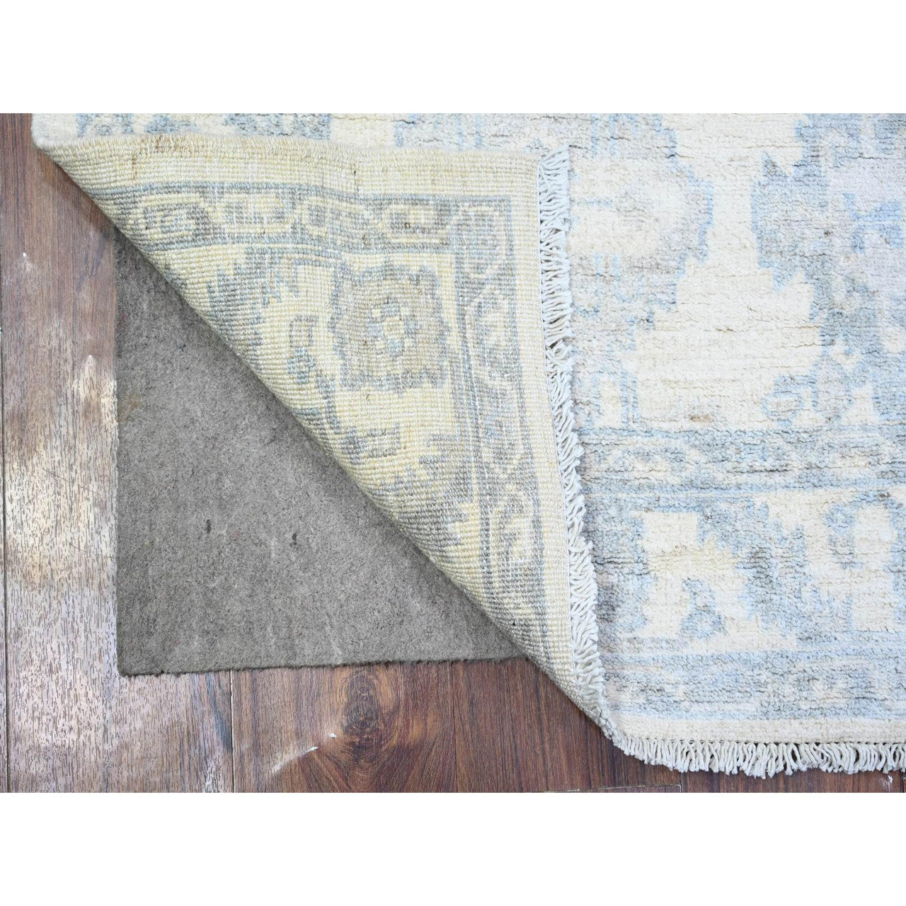 Oushak And Peshawar Wool Hand Knotted Rug Ivory Ivory 3.11X5.9 -O074580