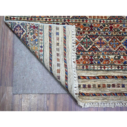 Kazak Wool Hand Knotted Rug Ivory No Border 8.10X11.10 -O074619