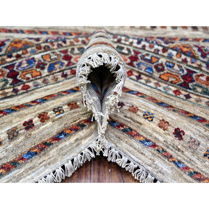 Kazak Wool Hand Knotted Rug Ivory No Border 8.10X11.10 -O074619