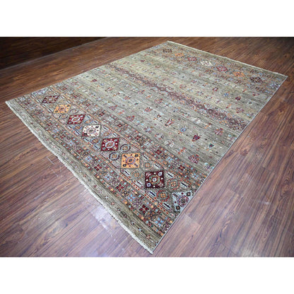 Kazak Wool Hand Knotted Rug Grey No Border 8.6X11.8 -O074621
