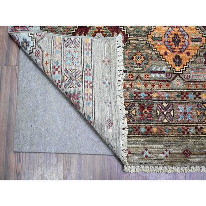 Kazak Wool Hand Knotted Rug Grey No Border 8.6X11.8 -O074621