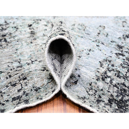 Modern and Contemporary Wool Hand Knotted Rug Grey No Border 8.10X12.9 -O074628