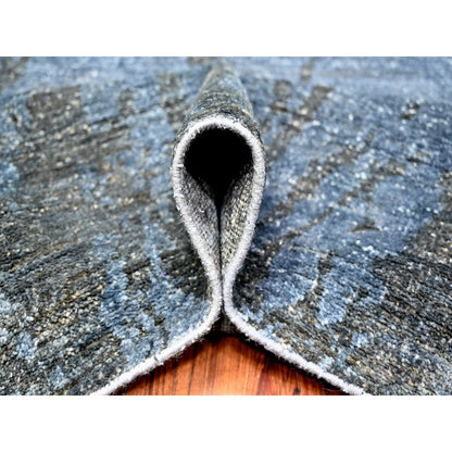 Modern and Contemporary Wool Hand Knotted Rug Grey No Border 8.10X12.1 -O074629