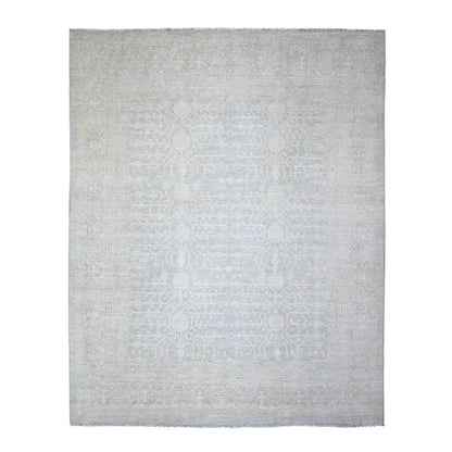 Khotan and Samarkand Wool Hand Knotted Rug Grey Gray 7.11X9.10 -O074640