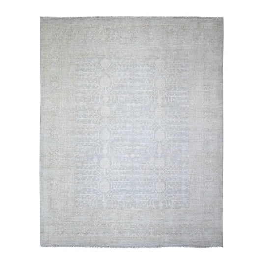 Khotan and Samarkand Wool Hand Knotted Rug Grey Gray 7.11X9.10 -O074640