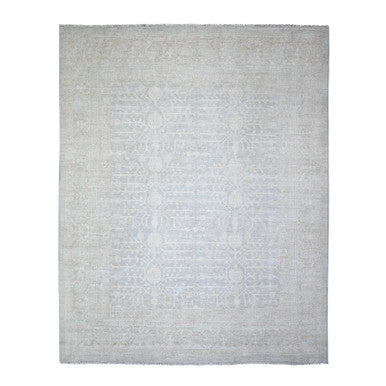 Khotan and Samarkand Wool Hand Knotted Rug Grey Gray 7.11X9.10 -O074640