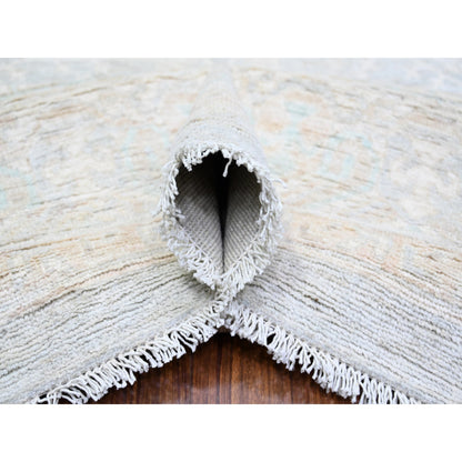 Khotan and Samarkand Wool Hand Knotted Rug Grey Gray 7.11X9.10 -O074640