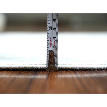 Oushak And Peshawar Wool Hand Knotted Rug Ivory Ivory 3.1X11.7 -O074649