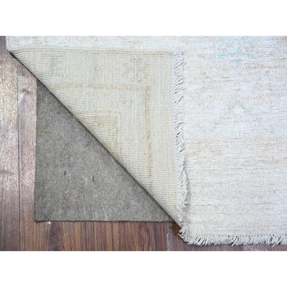 Oushak And Peshawar Wool Hand Knotted Rug Ivory White 3.1X5.0 -O074650