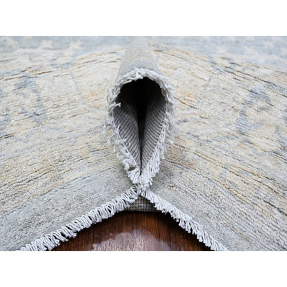 Khotan and Samarkand Wool Hand Knotted Rug Grey Gray 8.2X10.0 -O074659