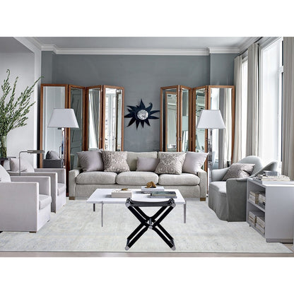 Oushak And Peshawar Wool Hand Knotted Rug Grey Silver Chalice  10.0X14.4 -O074668