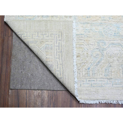 Oushak And Peshawar Wool Hand Knotted Rug Grey Silver Chalice  10.0X14.4 -O074668