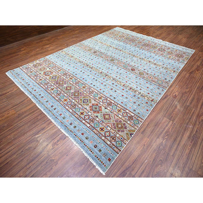 Kazak Wool Hand Knotted Rug Grey No Border 8.2X11.10 -O074676