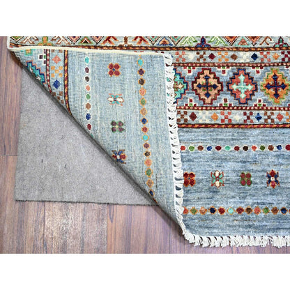 Kazak Wool Hand Knotted Rug Grey No Border 8.2X11.10 -O074676