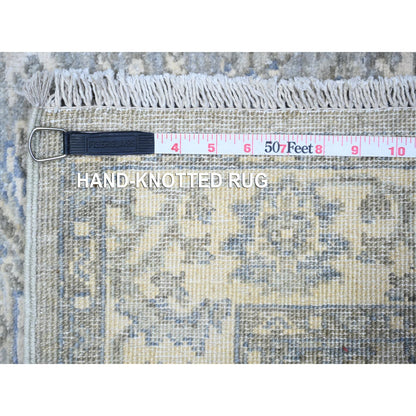 Heriz Wool Hand Knotted Rug Grey Ivory 2.6X7.8 -O074680