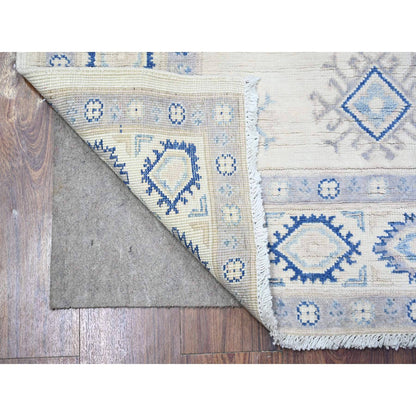Kazak Wool Hand Knotted Rug Ivory Ivory 5.1X6.6 -O074685