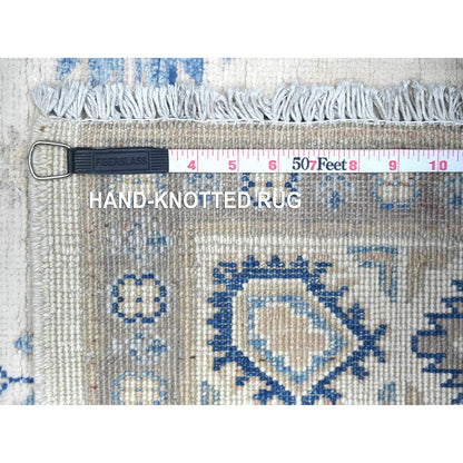 Kazak Wool Hand Knotted Rug Ivory Ivory 5.1X6.6 -O074685