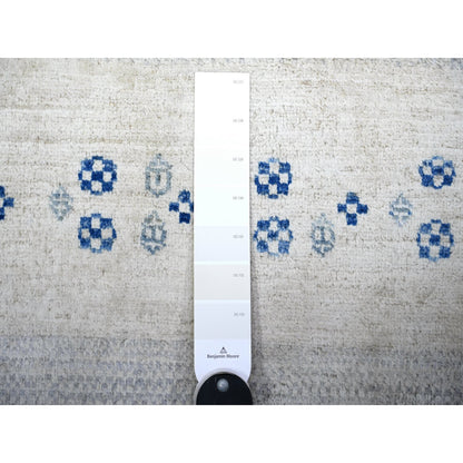 Tribal & Geometric Wool Hand Knotted Rug Grey No Border 6.0X8.8 -O074692