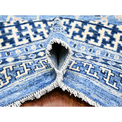 Oushak And Peshawar Wool Hand Knotted Rug Blue Blue 11.11X15.4 -O074737