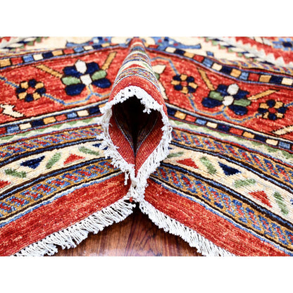 Tribal & Geometric Wool Hand Knotted Rug Red Red 9.4X12.0 -O074760