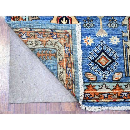 Tribal & Geometric Wool Hand Knotted Rug Blue Blue 3.0X4.0 -O074773