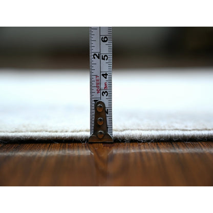 Oushak And Peshawar Wool Hand Knotted Rug Ivory Gray 2.7X19.1 -O074777